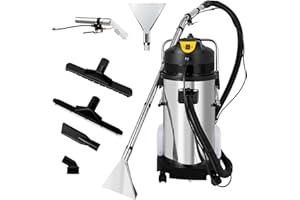 HELRGELRN 40L/11Gal Commercial Carpet Cleaner, Professional 3 in 1 Multi-Purpose Wet Dry Extractor Vacuum Washing Machine, 1034W Powerful Upholstery Cleaner Machine for Carpet Sofa Curtain