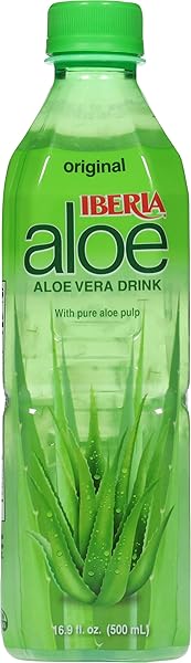 IBERIA ALOE VERA JUICE DRINK WITH PURE ALOE PULP, ORIGINAL,16.9 FL OZ (PACK OF 8)