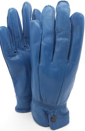 baby blue leather gloves