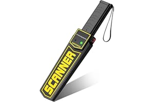 RANSENERS Handheld Metal Detector Wand,Security Wand,Safety Bars, Portable Adjustable Sound & Vibration Alerts, Detects Weapo