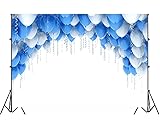 10X7ft Theme Party Backdrop Simple Style Blue and