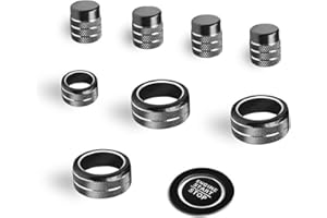 AuTK Air Conditioning, Vent Knob Cover for Honda Civic Accessories 2022 2023 2024 2025 for Honda CRV 2023 2024 2025 for Acura Integra 2023 2024 2025 Start/Stop Push Button Ring Trim 10Pcs (Black)