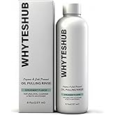 White Spearmint Oil Pulling Rinse, Cold-Pressed Coconut Mouthwash for Teeth Whitening, Powerful Organic Peppermint Oil Maintain Gum Health & Freshness Breath