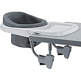 Chicco FastLock® 360 Rotating Hook-On High Chair, Portable High Chair for Babies and Toddlers, Sets up in Seconds | Charcoal/