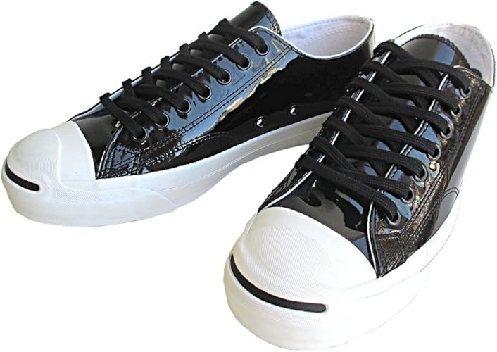 Amazon コンバース ジャックパーセル Jack Purcell Enamel Leather ジャックパーセル エナメル レザー 限定モデル 25 5cm 7 ブラック Converse コンバース スニーカー