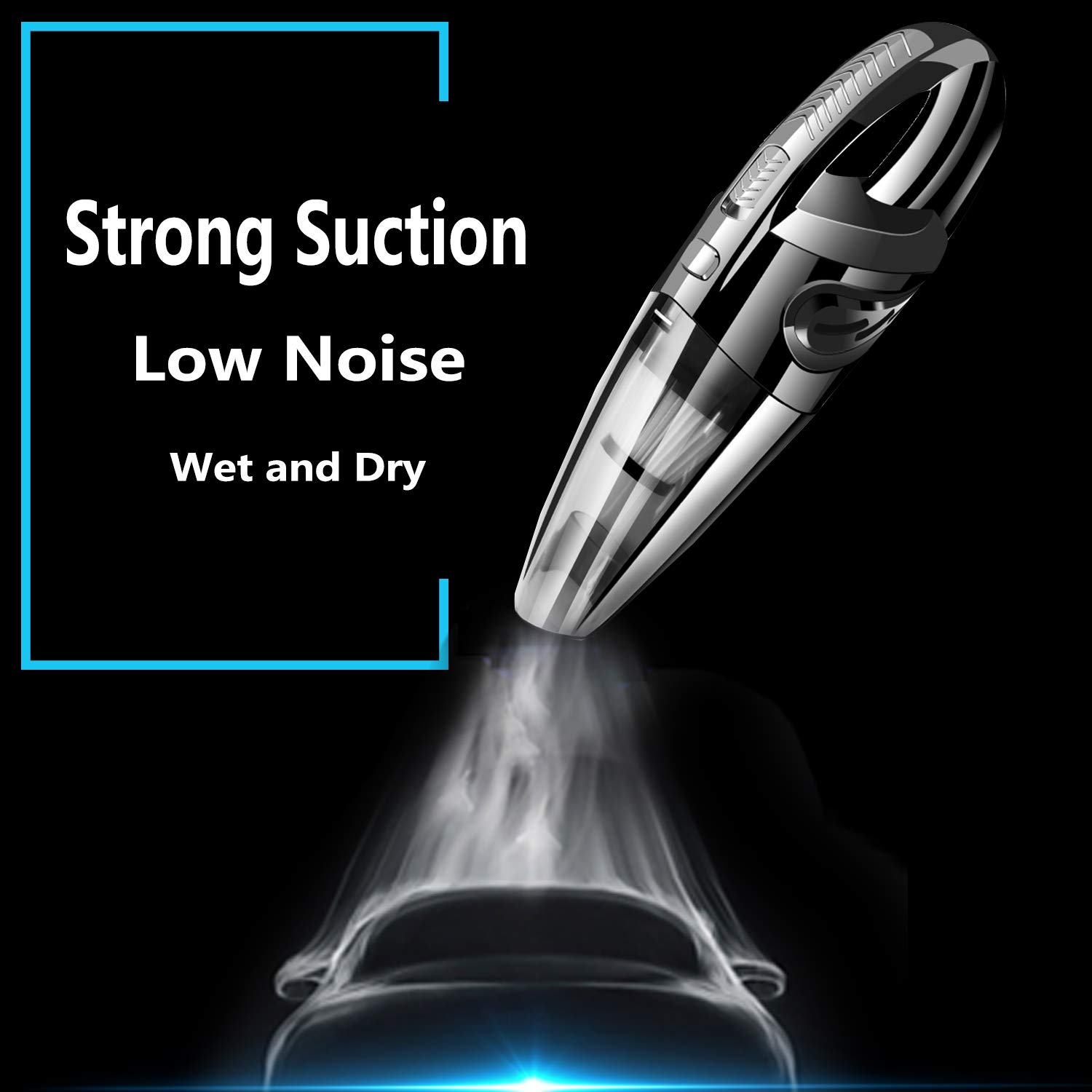 LICORNE Car Vaccum cleaner, Handheld Cordless Cleaner Rechargeable Wet Dry Vaccum with 120W 3.2K Pa Strong Cyclonic Suction 2200Mah Battery for Pet Car Home Office