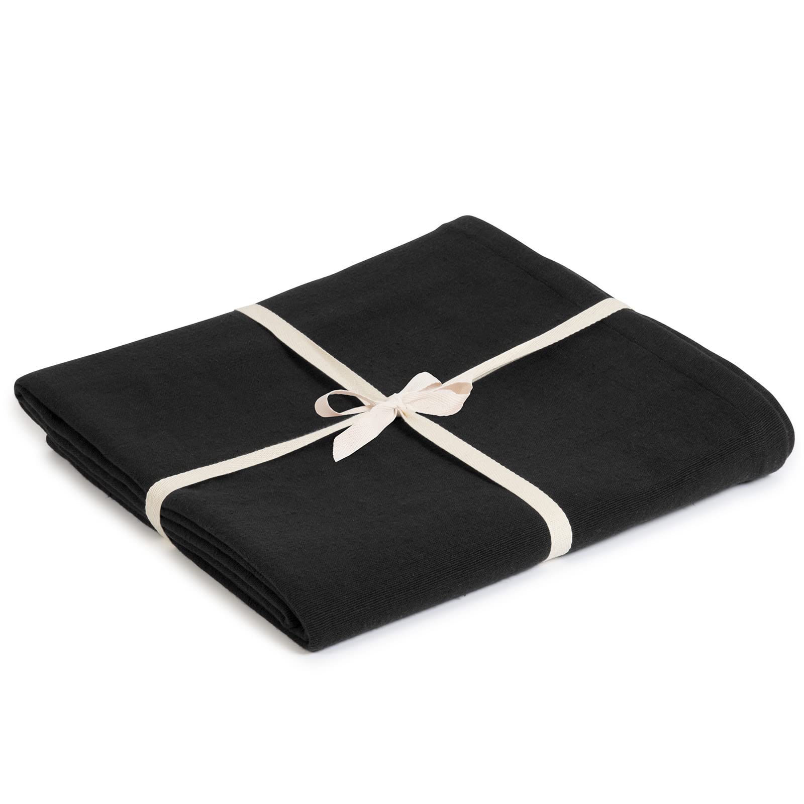 Yoga Studio Organic Cotton Yoga Blanket (Black)