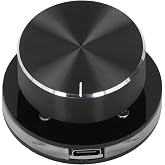 USB Volume Control Knob for PC, One-Touch Mute Audio Controller with RGB Light, Type-C Plug and Play Multimedia Volume Knob for Windows Computer, Laptop, Desktop and Android Devices