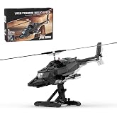 XMBRICDIYY Air-Wolf Helicopter Building Blocks Set, MOC Helicopter Construction Kits, Creative Present and Home Decoration for Teens Adults, Paper Manual, MOC-149250, 1039PCS+