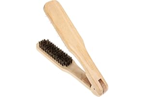 BEBEMOKO Splint Comb Bristle Hair Brush Straightening Tool Ergonomic Wooden Detangler for Women and Men