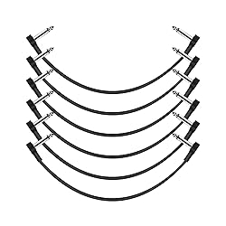 GOGHOST 12 Inch Guitar Patch Cables 6 Pack, 1/4" TS