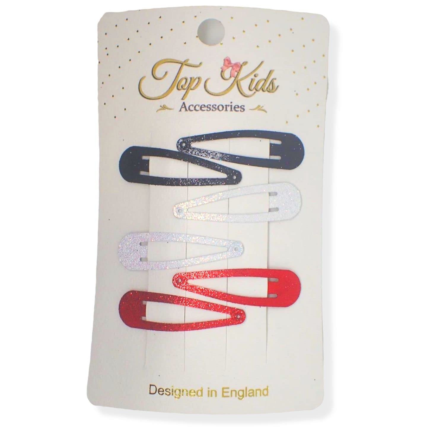 Topkids Accessories Glitter Hair Snap Clips Glittery Girls Children Women Kids Clip Sparkly Slides Fringe Party Sectioning Clips Bendies Sleepies 5cm / 2" (6 Nautical Tones)