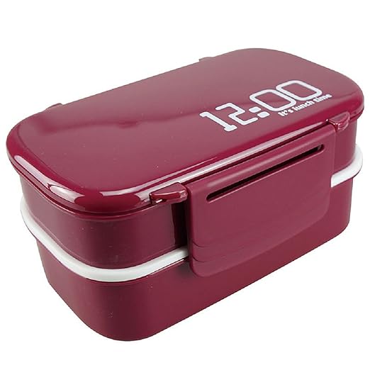 Japón Estilo Doble Capa Caja De Almuerzo grande comida vajilla ...