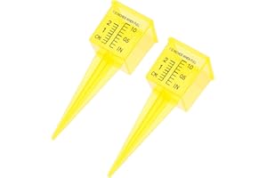 Milisten 2pcs Sprinkler Gauge Water Measuring Rainfall Tube Lawn Water Measure Cup Irrigation Black Plastic