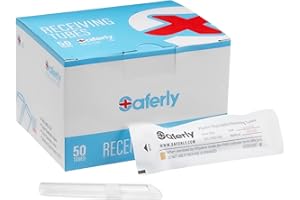 Saferly Body Piercing Needle Receiving Tubes - 8mm Plastic Disposable Piercing Needle Receiving Tubes - Body Jewelry Piercing Supplies (Box of 50)