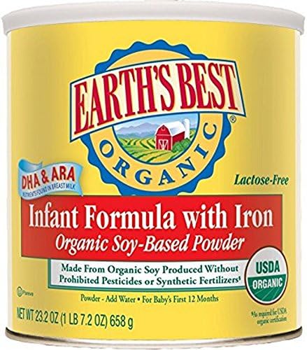 EARTH'S BEST, INFANT FORM, SOY, W/IRON, Pack of 4, Size 23.2 OZ - No Artificial Ingredients