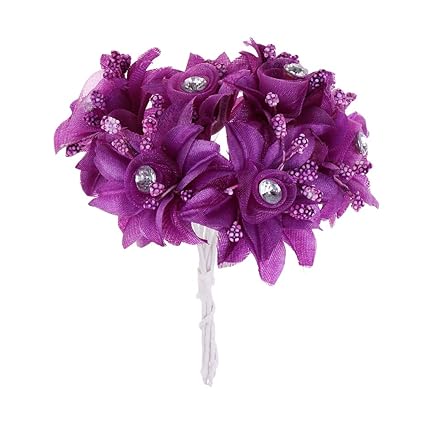 Baoblaze 1 Bouquet De Fleurs Artificielles Strass En Tissu