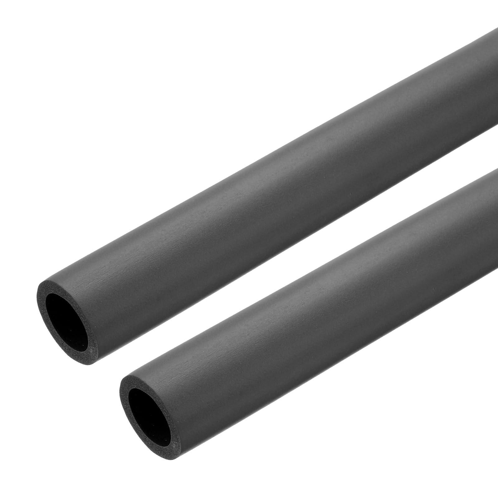 Photo 1 of uxcell 2pcs 3.3ft Pipe Insulation Tube 7/8 inch(22mm) ID 1 1/4 inch(31.5mm) OD Foam Tubing for Handle Grip Support, Black