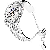 YOFUNTLE Compatible for Samsung Galaxy Watch 8 Band 40mm 44mm, Women Bling Galaxy Watch 8 Classic 46mm Bracelet Adjustable Replacement Strap Wristband for Galaxy Watch 8/8 Classic