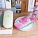 Beautyflier Pack of 2 Fruit Print Hard Shell Frame Glasses Case Eyeglasses Storage Box Reading Glasses Protector Container (Watermelon & Pear)
