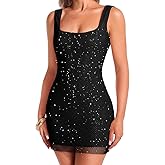 ShawGobow Rhinestone Mini Dress,Sparkly Embellished Dresses for Women,Sexy Homecoming Birthday Party Nye Outfits