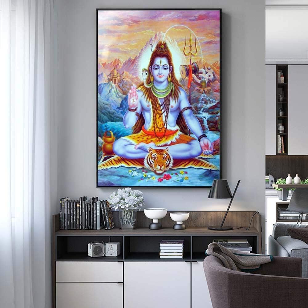 Shiva Lord Canvas Art Wall Paintings Hindu Gods Wall Art
