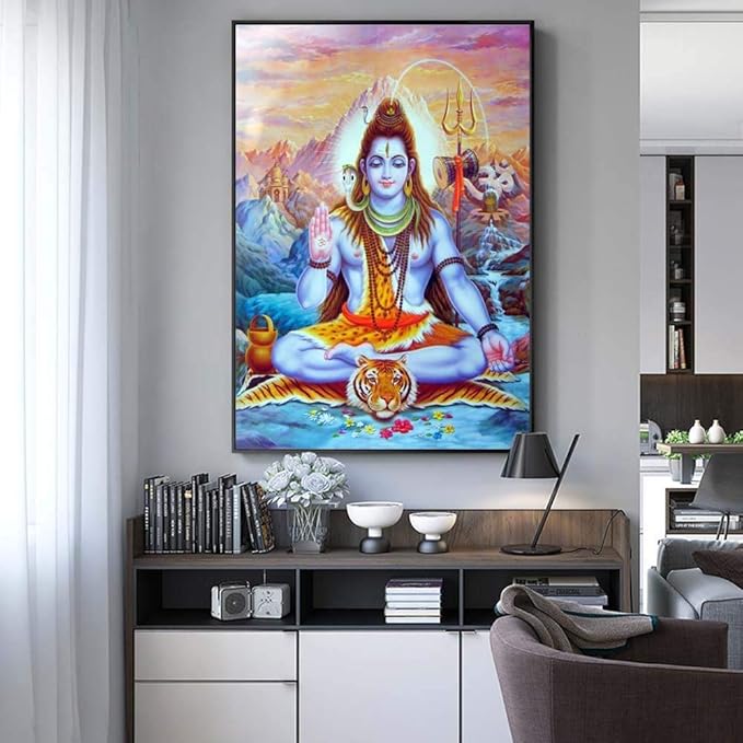 Shiva Lord Canvas Art Wall Paintings Hindu Gods Wall Art