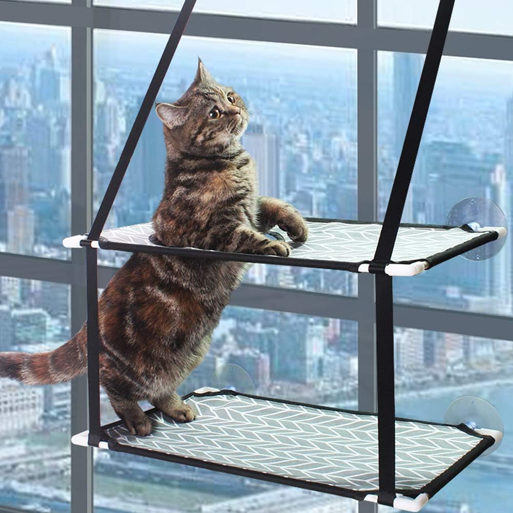 Cat Window Perch Double Stack, Kitty Sunny Seat,Cat Window