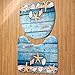 Awakingdemi Toilet Floor Rug 3pcs Ocean Underwater World Anti Slip Toilet Pattern Carpet Bathroom Mat (Starfish)