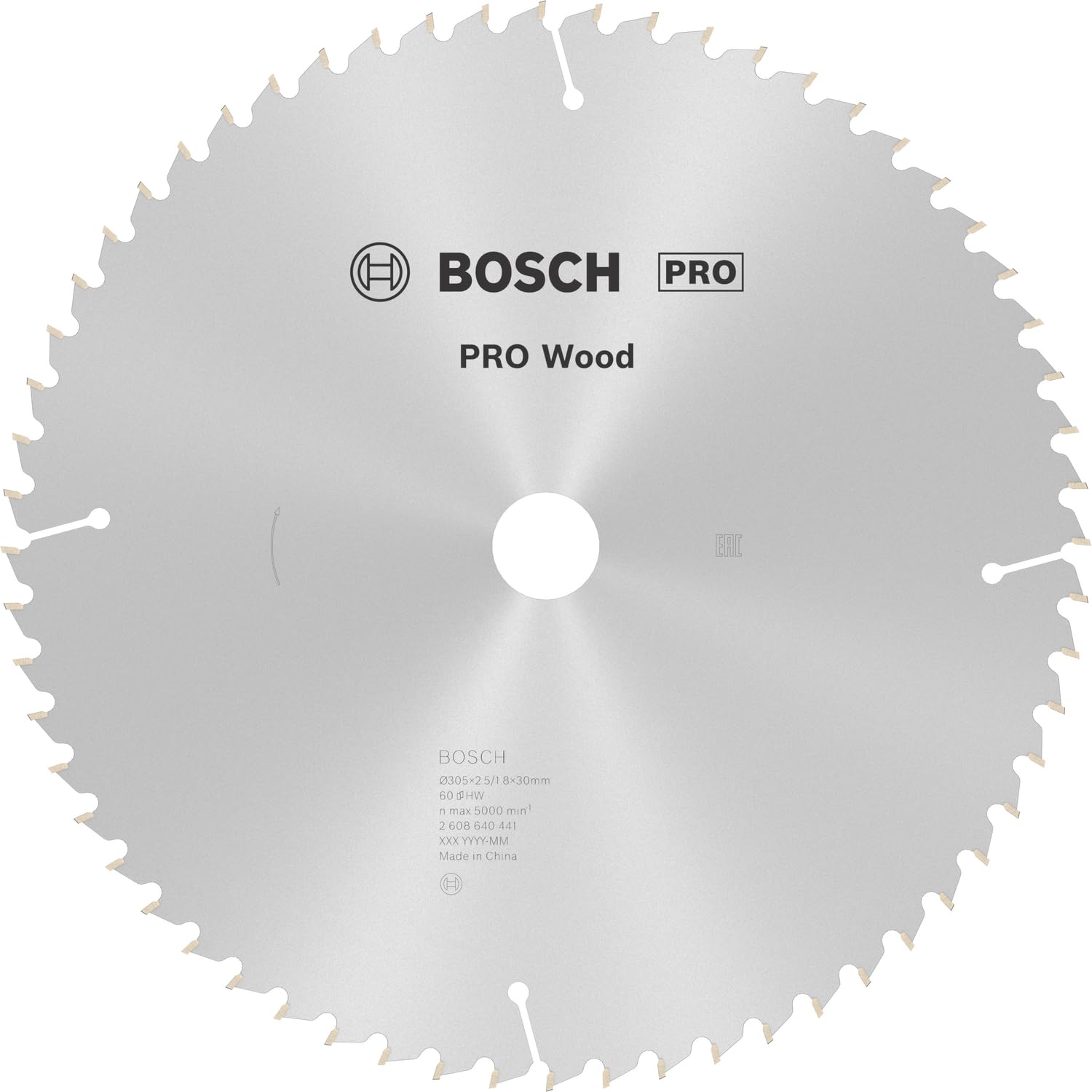 Bosch 1x PRO Wood Circular Saw Blade for Corded Mitre Saws (for Softwood, Hardwood, Ø mm, Professional Accessory Mitre Circular Saw)