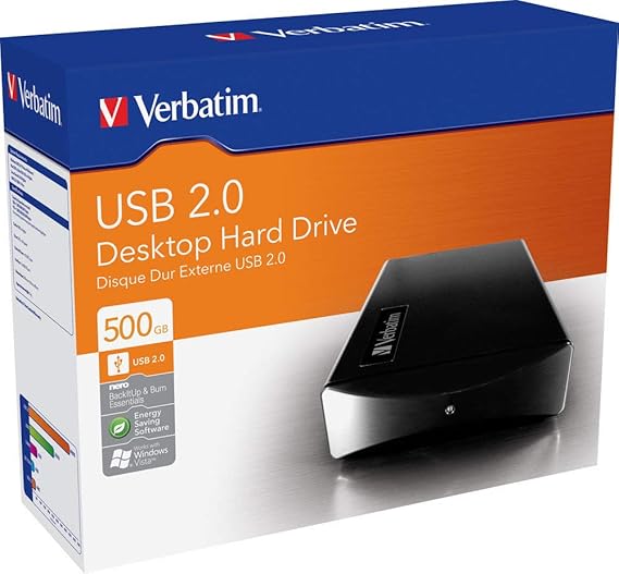 Verbatim External Hard Drive Disco duro Externo (500 GB, 3.5", USB 2.
