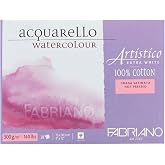 Watercolour 23 x 30.5 cm 20 4 AEW Extra White Satin Paper Grain Watercolour Fabriano