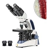 SWIFT SW380B 40X-2500X Magnification, Siedentopf Head, Research-Grade Binocular Compound Lab Microscope with Wide-Field 10X and 25X Eyepieces, Mechanical Stage, Ultra-Precise Focusing