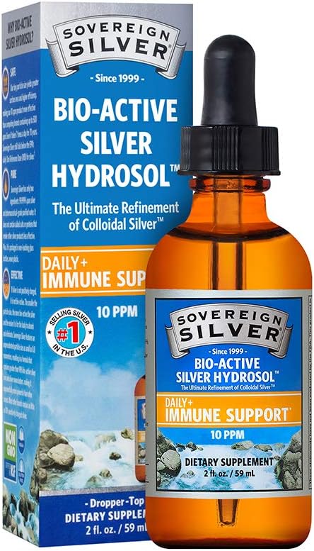 Sovereign Silver Bio-Active Silver Hydrosol- Colloidal Silver - 2oz - Dropper: Health & Personal Care