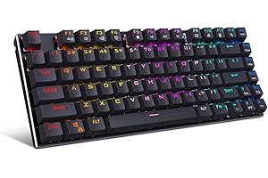 E-Element Z-88 RGB Mechanical Gaming Keyboard, DIY Blue Switch, LED Backlit, Waterproof, Compact 81 Keys Anti-Ghosting for Ma