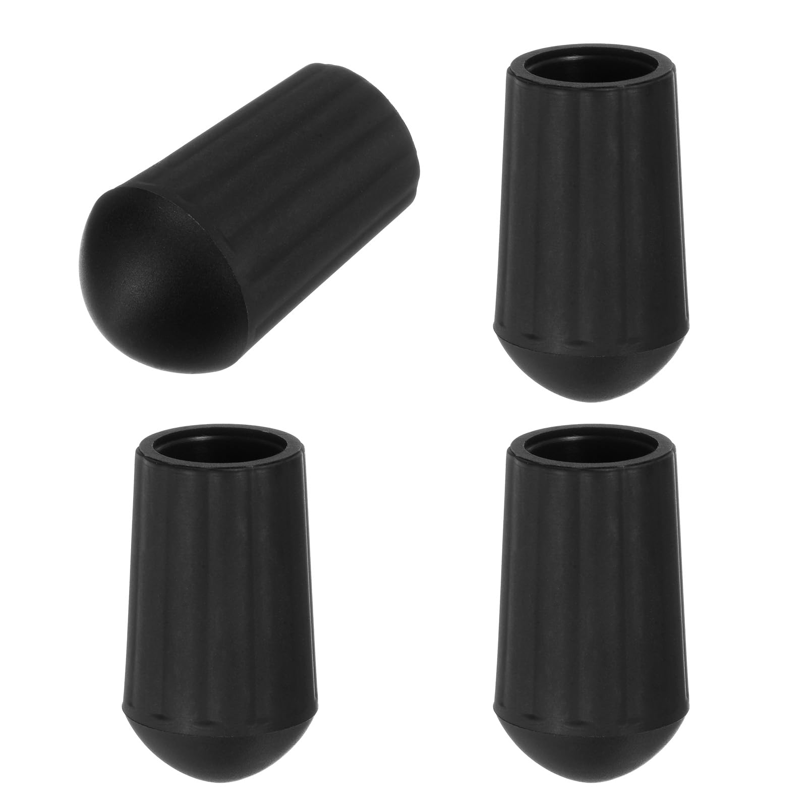 M METERXITY 4-Pack Anti-Slip Camping Chair Foot, 13mm Folding Camp Chair Replacement Feet for Fishing/Hiking Outdoor/Camping/Picnic/Uneven Floor [Black]