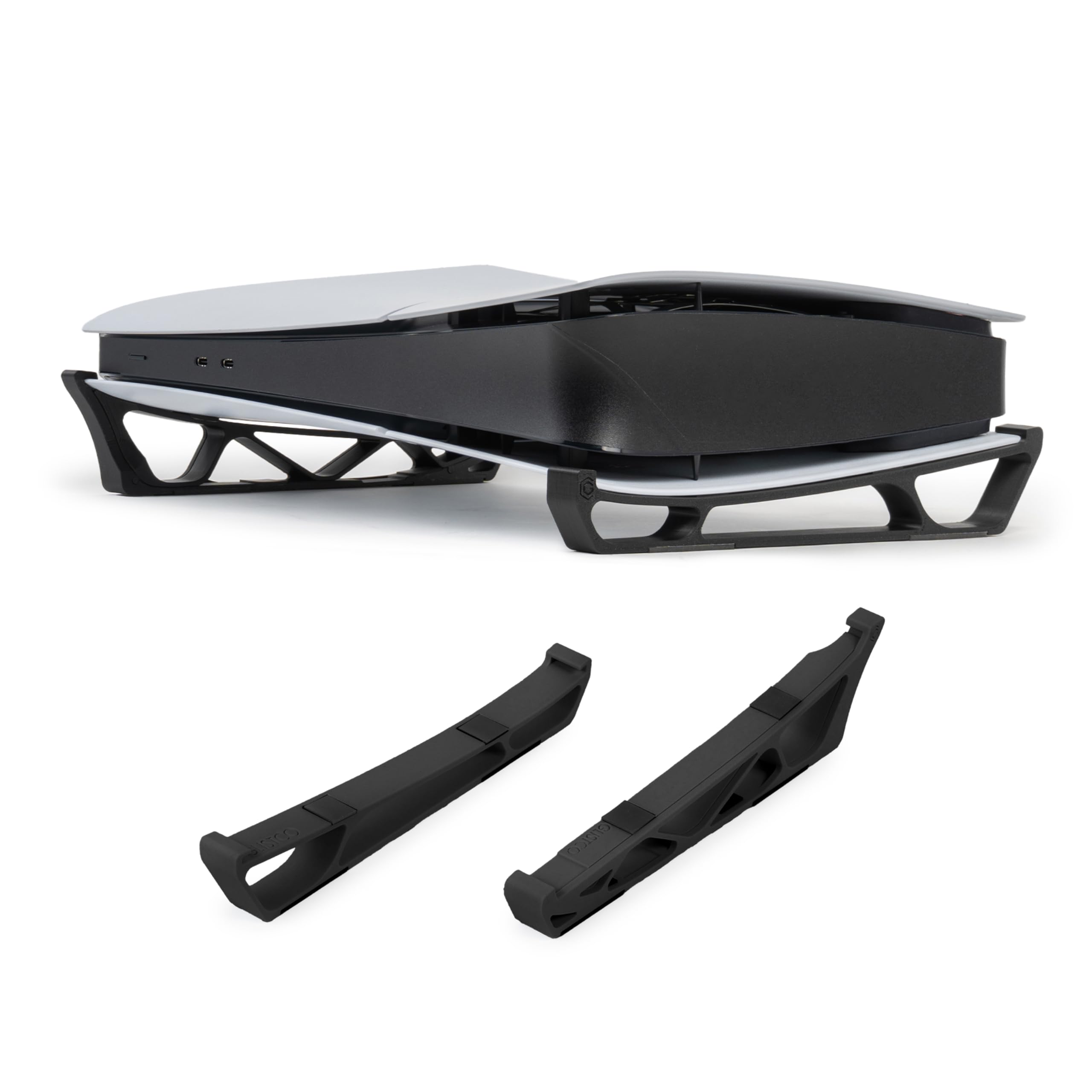 Glistco Skates - Horizontal Stand Compatible with PS5 Slim (Black)