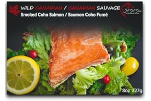 Wild Caught Canadian Pacific Smoked Coho Salmon Filet Gift All Natural From Vancouver BC