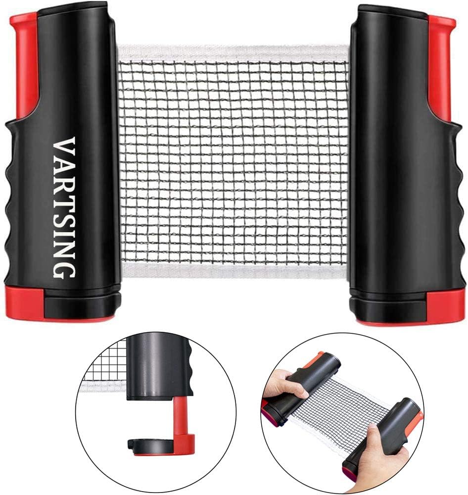 VARTSING Table Tennis net and Retractable Table Tennis，Adjustable Portable ping Pong net for Any Table，Indoor and Outdoor Ping Pong Sport Entertainment. : Sports & Outdoors