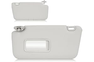 Left Driver Side Sun Visor for Subaru Forester 2009 2010 2011 2012 2013 Gray Without Light Sunvisor Replacement 92011SC033LO
