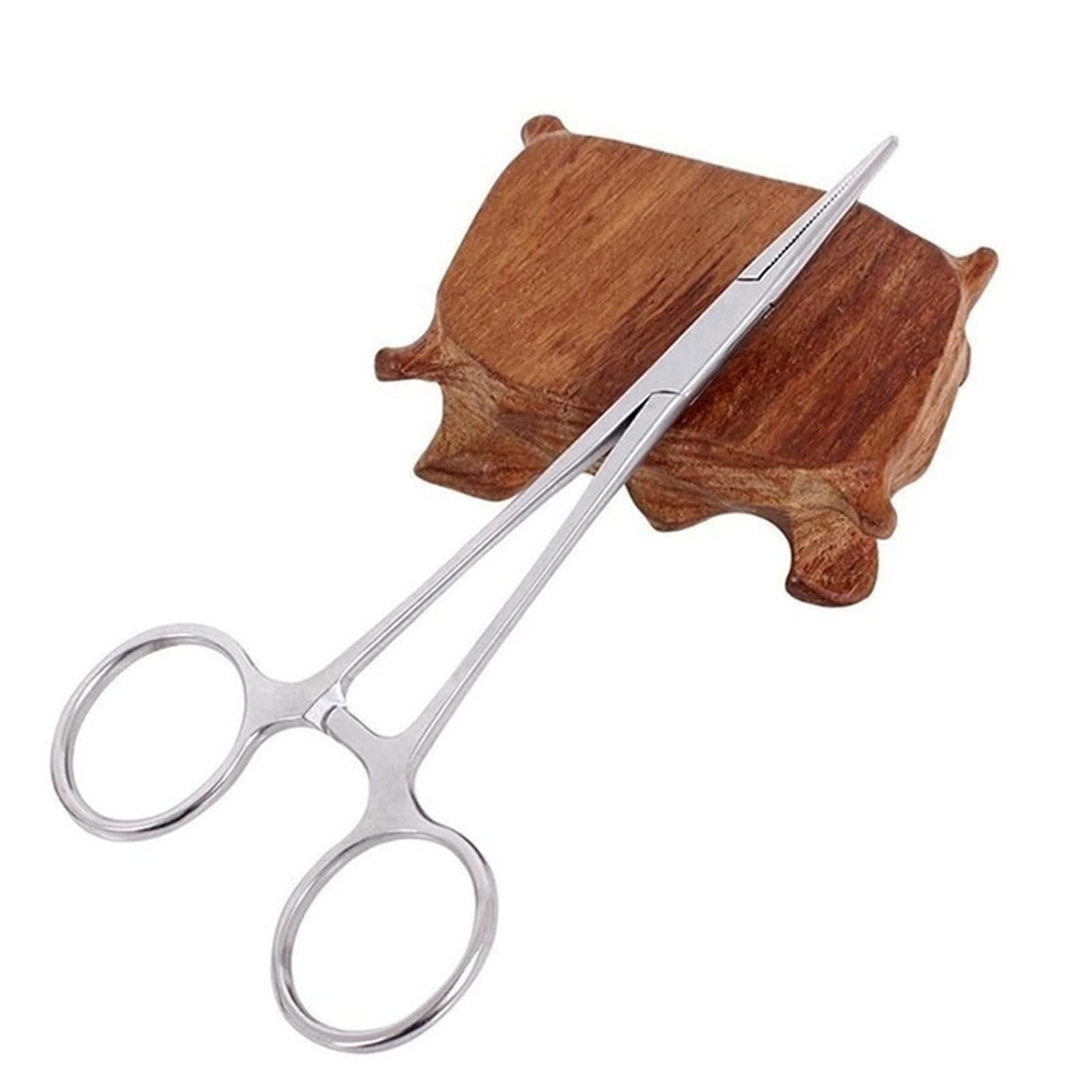 WUWYOUWL Hemostat Forceps, Stainless Steel Dog Cat Pet Scissors Ear Hair Clamp Fishing Scissors Tools (18cm Straight)