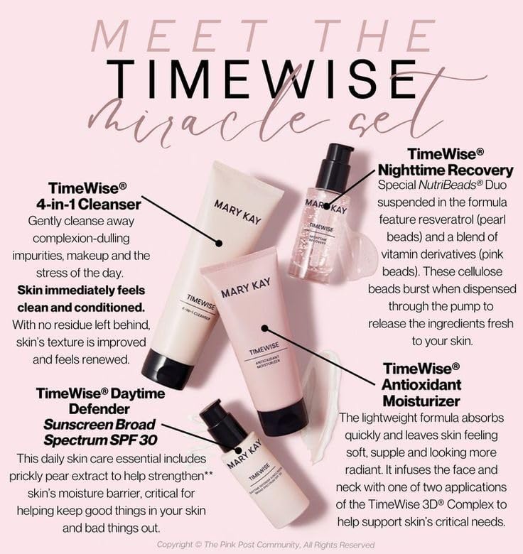 Mary Kay TimeWise 3D Miracle Set - Combination/Oily Skin Moisturizer, Anti-Aging Cream, SPF 30, Natural