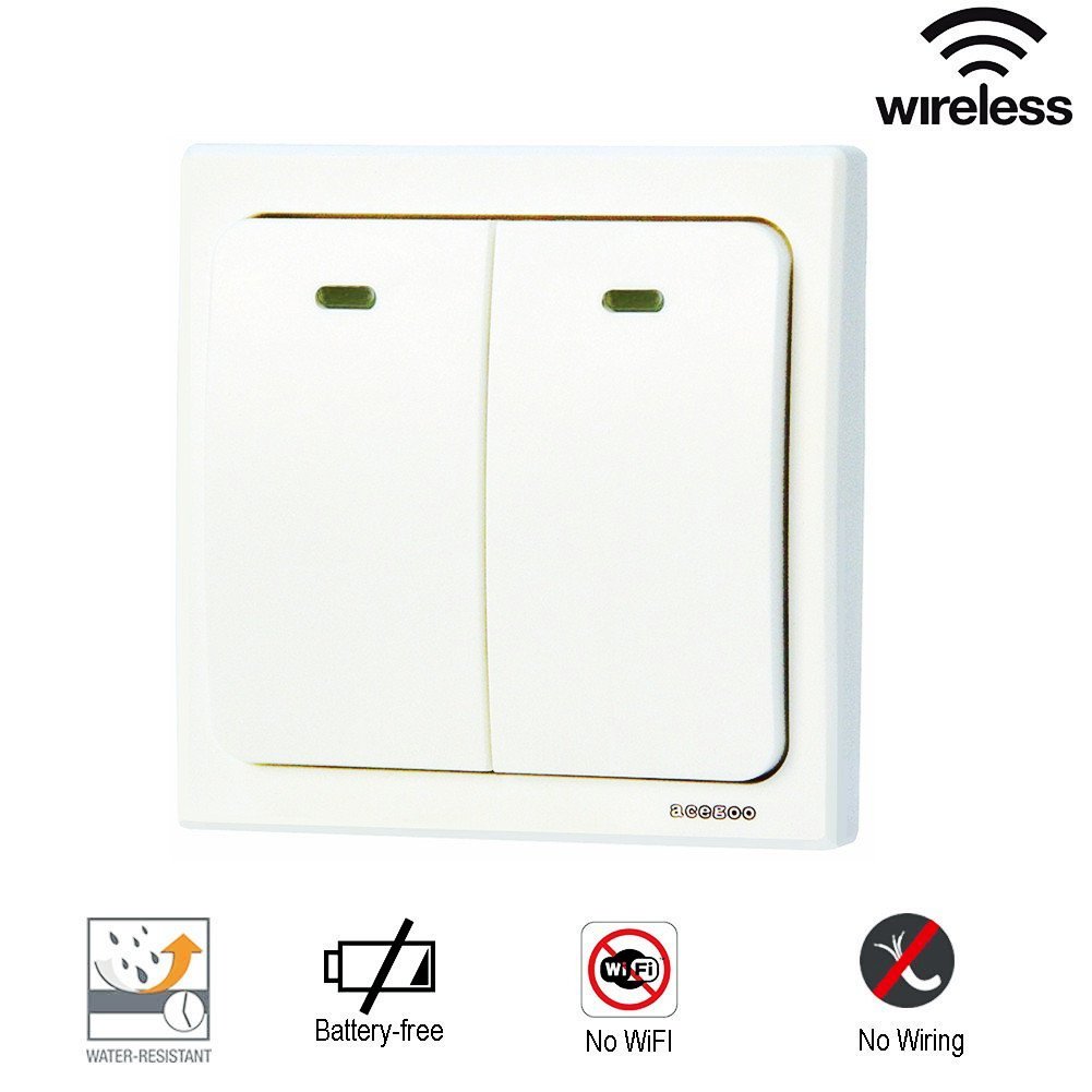 Acegoo Wireless Lights Switch Kit - Self-Powered Battery Free Transmit
