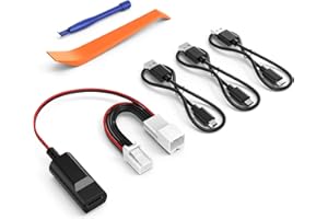 KWRNVO Dash Cam Power Adapter 10 PIN Type B, Adapters for Dash Cam Compatible with Toyota,Lexus, Subaru Models, Rearview Mirror Dash Cam Power Adapter with 3 USB Cable