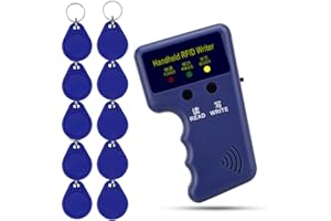 OBO HANDS Handheld 125KHz RFID Blocking Reader Writer Copier Duplicater (Cant Support HID,IC)+ 10pcs Writable T5577 ID Keys