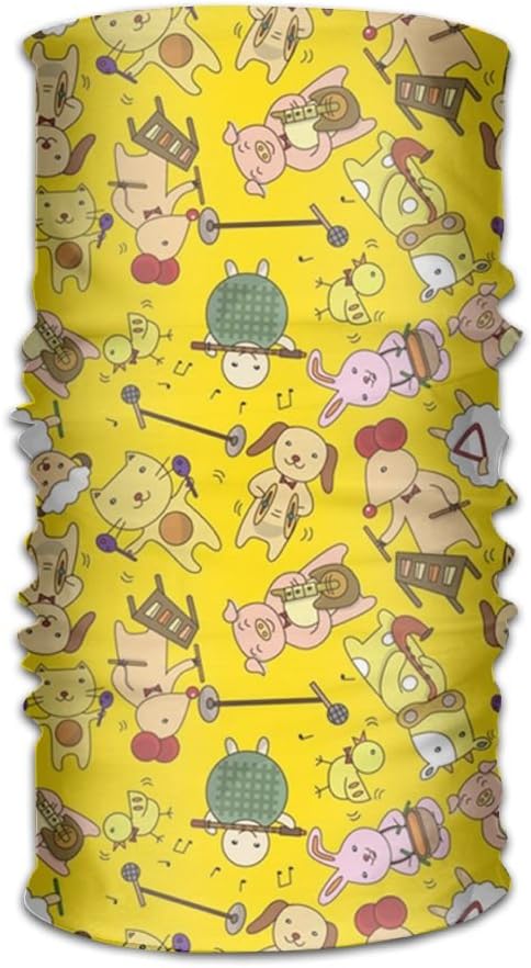 PIOL Animal Play Music Pattern Headwear Caps Elastic Head Wrap Scarf Hair Band Hats
