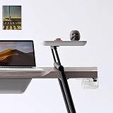 VIDETOL 2 Pack Under Desk Cable Management Tray Metal White No Drill Clamp Rack view 6