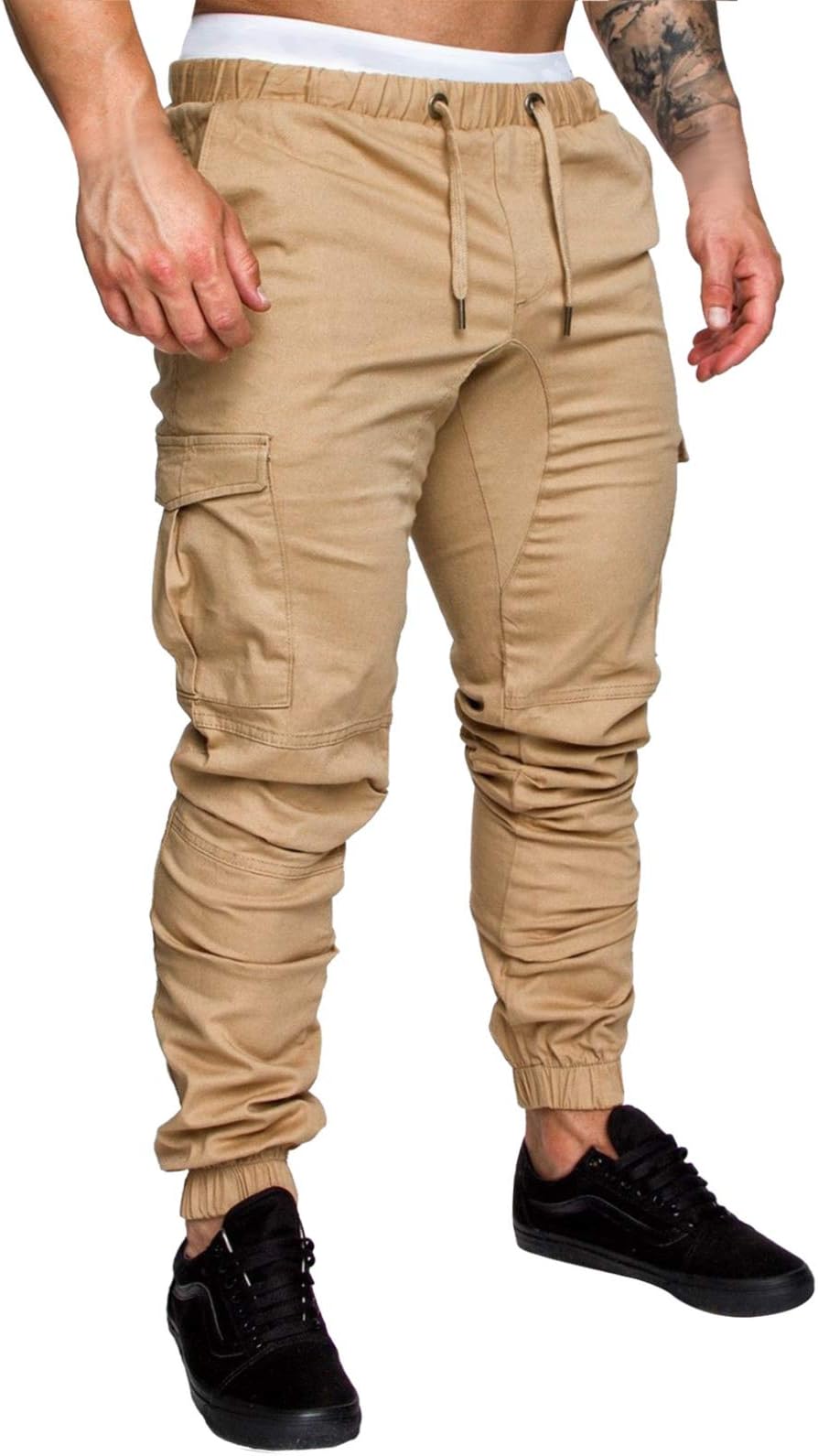 Men's Cargo Pants Slim Fit Casual Jogger Pant Chino Trousers Sweatpants