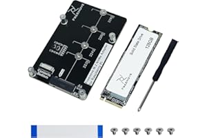 Freenove M.2 NVMe Adapter for Raspberry Pi 5 (with 128GB SSD), M.2 HAT Add-on Board, Solid State Drive, PCIe 2.0/3.0, Tested 