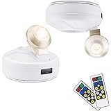 HEAGEERO Wireless Spotlights (2-Pack) With Remote - Battery Operated Picture Lights With Timer & Dimmer, Rotatable